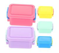 UPKOCH 5piezas Mini Caja De Almacenamiento Contenedores Pequeños Tapa Para Casa De Muñecas Organizadores Para Decoraciones De Mini Casas