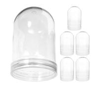 UPKOCH 6 Bolas Vacías Diseño Arqueado para Manualidades Navideñas de Plástico Pet con Tapa de Rosca Resistente y Adornos Festivos en Casa