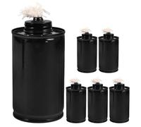 UPKOCH 6 botes de recarga para antorcha: botes de combustible de bambú con mechas, linterna decorativa de metal para mesa, para fiestas hawaianas, patios y jardines.