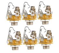 UPKOCH 6 Conectores de Guitarra Eléctrica de 6,35mm para Grabación y Refuerzo de Sonido, Enchufe Estéreo de Audio Profesional