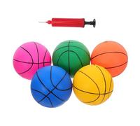 UPKOCH 6 Mini balones de Baloncesto inflables de PVC de 5 Pulgadas para niños y niñas. Ideales para Fiestas de cumpleaños, Juegos de Interior y Exterior.