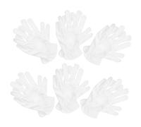 UPKOCH 6 Pares guantes sin polvo guantes de trabajo manual guantes de trabajo de protección guantes de inspección de microfibra guantes para manipulación de obras de arte joyas