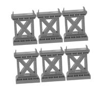 UPKOCH 6 Piezas Accesorios de Vía de Tren de Madera Soporte Puente Elevador para Maqueta Ferroviaria para Tren Infantil Soporte Puente para Vías de Colores Gris y Verde Aleatorios