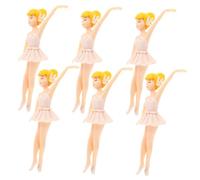 UPKOCH 6 Piezas Ballet Keychain Llavero Para Niñas Chica Llavero Chicas Estatuilla De Niña De Ballet Accesorios Para Niñas Pastel De Fiesta De Ballet Decoración El Plastico