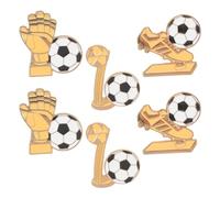 UPKOCH 6 Piezas Pins Metálicos con Emblemas de Guante de Portero y Balón para Camisetas Mochilas y Sombreros Accesorios para Hombres y Mujeres Fanáticos del Fútbol