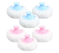 UPKOCH 6 Piezas Talco para Bebés Kit de Borlas de Felpa para Polvos de Talco para Herramienta de Mezcla para Uso Casa y Viajes