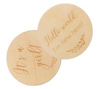 UPKOCH 6 Piezas Tarjeta Conmemorativa De Crecimiento Regalos De Bebé Anuncio De Nacimiento Regalo Conmemorativo Accesorios Para Fotos Madera Suministros De Boda Conmemorar Recién Nacido