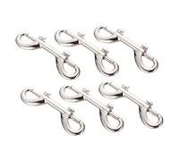 UPKOCH 6 Piezas Unidades Ganchos de Doble Cabeza para Correas de Perros Cierres de Aleación de Zinc Resistentes y Multipropósito Enganches para Collares y Accesorios de Color Plateado