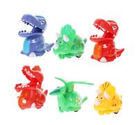 UPKOCH 6piezas Juguete De Coche De Tirar hacia Animales De Dibujos Animados De Dinosaurios Juguetes Educativos Interactivos para Niño Niña para Desarrollo Cognitivo y Diversión Familia