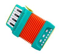 UPKOCH Acordeón Para Niños Verde De Dibujos Animados, Instrumento Musical Preescolar, Ejercicio De Agarre y Educación Musical Temprana, Acordeón De Actuación Seguro Para Desarrollo Infantil