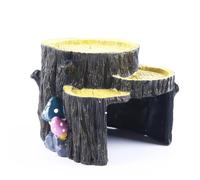 UPKOCH Adorno para Pecera de Resina Escondite para Reptiles, Casa Refugio Natural para Camarones y Peces, Decoración de Acuario y Terrario Resistente