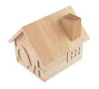 UPKOCH Alcancía de Madera Forma de Casa para Contenedor de Monedas DIY Hucha Terminar para Pintar Ahorro Divertido y Decorativo
