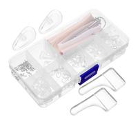 UPKOCH Almohadillas Nasales de Silicona Transparentes para Gafas, Kit de 5 Piezas Antideslizantes para Monturas de Plástico, Soporte Nasal Cómodo y Reparador para Gafas de Sol y Montura
