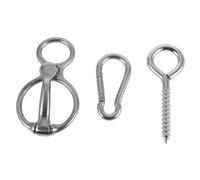 UPKOCH Anillo de Sujeción para Caballos Inoxidable con Cierre Rápido y Perno para Establos Seguro y Funcional para Entrenamiento y Equipamiento Equino Plata