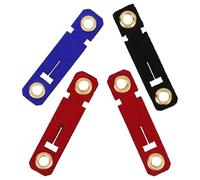 UPKOCH Anillos Abiertos para Patas De Pájaro Protectores De Gamuza, Tamaño 6, Color Azul, Rojo y Negro, para Identificación y Manejo En Aviarios, Ideales para Loros y Aves De Corral