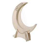 UPKOCH Arpa De Lira De Madera De Cuerdas Arpa De Lira Portátil Forma De Luna Instrumento Musical Para Principiantes Para Aprender Tocar Casa Aire