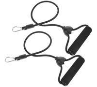 UPKOCH Bandas de Resistencia Negras para Hacer Ejercicio en Casa, Máquina de Entrenamiento de Fuerza Cuerda de Tensión para Abdomen, 2 Piezas Ajustables para Fitness y Tonificación