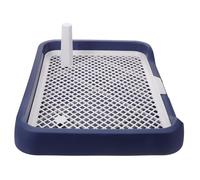 UPKOCH Bandeja Orinal para Perros Antideslizante con Rejilla Plástica Fácil Limpieza Capacidad Grande para Entrenamiento de Cachorros y Perros Pequeños y Diseño Antisalpicaduras Azul