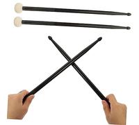 UPKOCH Baquetas De Doble Punta Negras Para Percusión, Juego De De Baquetas De Nailon Para Tambor y Caja, Herramienta De Percusión Versátil Para Práctica y Conciertos