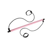 UPKOCH Barra Pilates Resistencia Rosa Fitness Yoga Stick con Banda Elástica para Ejercicio Total Cuerpo Piernas Brazos Hips Portable Gym