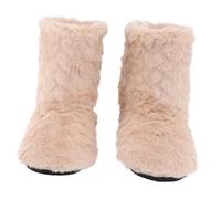 UPKOCH Botas de Gruesa Antideslizantes para Interior Zapatillas de Piso Cálidas y Cómodas para Adultos Camel Talla