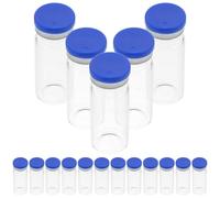 UPKOCH Botellas de Vidrio Transparente de 10 Ml, Frascos de Muestra con Fondo Plano, Pack de 20 Unidades para Laboratorio y Almacenamiento de Aceites Esenciales, Vial Resistente