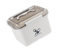 UPKOCH Botiquín De Primeros Auxilios Doble Capa, Caja De Almacenamiento Portátil De Pp Resistente, Diseño Sellado y Anti Humedad, Uso Doméstico y Viajes, Organizador Versátil Para Medicinas