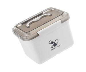 UPKOCH Botiquín De Primeros Auxilios Doble Capa, Caja De Almacenamiento Portátil De Pp Resistente, Diseño Sellado y Anti Humedad, Uso Doméstico y Viajes, Organizador Versátil Para Medicinas