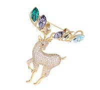 UPKOCH Broche de Ciervo con Pedrería para Mujer Accesorio Ligero y Duradero para Ropa para Navidad Bodas y Fiestas Formales Pin Decorativo Versátil para Chaquetas y Vestidos