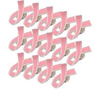 UPKOCH Broche de Lazo Rosa de Aleación de Zinc 24 Unidades, Pin de Insignia Metálica para Concienciación Cáncer de Mama, Accesorio Ligero y Seguro para Ropa, Sombreros y Bolsos en