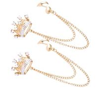 UPKOCH Broche de Nota Musical con Adorno de Círculo y Cadena Dorada para Hombre, Accesorio de Traje Elegante, Set 2 Piezas, Diseño Metálico para Camisas y Suéteres, Decoración Formal