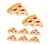 UPKOCH Broche de Pizza de Aleación y Esmaltado, Pin de Comida Rápida Divertido, Brochess de Vestido y Cuello para Mujer, Conjunto de 8 Piezas para Moda Diaria y Fiestas, Color Vibrante