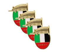 UPKOCH Broches Creativos Para Mujer, Accesorios De Pecho Decorativos, Diseño De Edificios y Banderas, Pin Esmaltado, Conjunto De 4 Piezas, Regalos Pequeños Para Ropa Informal