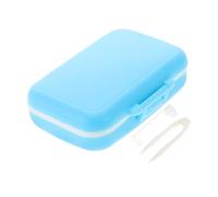 UPKOCH Caja Caja De Almacenamiento De De Leche Cepillo De Dinero Varita Mágica Limpiador Accesorios Para Monedas Tijeras Agarre Pegatina Primero Blue El Plastico