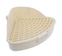 UPKOCH Caja De Arena Triangular para Mascotas Conejos Cobayas Hámsters, Orinal Plástico Resistente, Esquina Compacta Blanca, Uso Interior para Entrenamiento y Limpieza Saludable