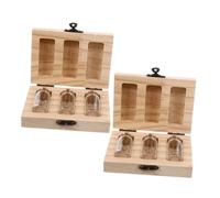 UPKOCH Caja Para Guardar Pelo Fetal y Cordón Umbilical De Madera Estuche De Recuerdos Primer Corte De Pelo Caja De Recuerdos Para Dientes y Guardar Del Nacimiento