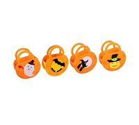 UPKOCH Calabaza 4 Piezas Bolso Cubos De Halloween Bolsas De Dulces De Fieltro Bolsas TASS De Dulces De Halloween Tela De Fieltro Niño Cubo De Bocadillos Galleta