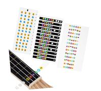 UPKOCH Calcomanías de Aprendizaje para Ukelele Diapasón de Guitarra Gráficos de Notas 3 Estilos de Pegatinas para Leer