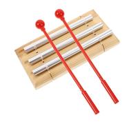 UPKOCH Campanas De De Tres Tonos Instrumento Musical De Percusión Para Carillón Para Yoga y Educación Musical Herramienta De Mindfulness Para Aulas y Color Marrón