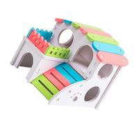 UPKOCH Casa de Madera para Hámster Nido Desmontable para Mascotas Pequeñas para Dormir DIY Casita de Madera Suministros para Petits