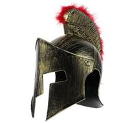 UPKOCH Casco Romano de Hombre Plástico Penacho Rojo Pequeño Casco de Soldado Romano para Disfraz y Fiesta Temática Accesorio Cosplay Medieval para Adultos