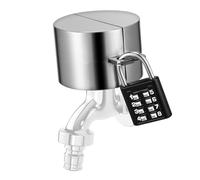 UPKOCH Cerradura de Grifo Exterior de Inoxidable con Código Sistema de Bloqueo para Protección de Grifo para Instalación y Seguridad