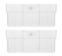 UPKOCH Cesta Hidropónica Transparente para Plantas Acuáticas de Pecera Soporte Colgante de Pared 3 Compartimentos 2 Unidades Macetero para Cultivo Hidropónico Acuario