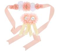 UPKOCH Cinturones para Embarazadas con Corsage Daddy y Mammy To Be Banda Decorativa para Shower Regalo para Futuras Mamás y Papás