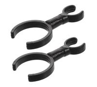 UPKOCH Clip de Micrófono para Instrumentos de Viento y Percusión, Ligero y Multifuncional, Color Negro, Material Plástico, Paquete de 2 Unidades para Conciertos y Diversas Ocasiones