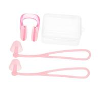 UPKOCH Clip Nasal y Tapones de Oído para Natación Duradera Ergonómico y Cómodo para Adultos y Adolescentes Protección para Piscina y Ducha Color Rosa