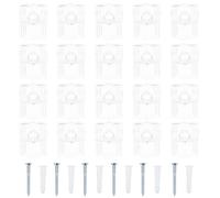 UPKOCH Clips para Espejos de Plástico Tornillos, Soporte Ligero y Estable para Muebles de Vidrio, Fijadores para Baño y Accesorios Multiusos