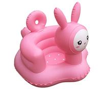 UPKOCH Cojín Inflable Para Silla Ñiño, Asiento Portátil Rosa Diseño De Conejo, Material Pvc, Silla Para Sentarse En Baño y Comedor, Uso Hogar y Viajes, Ayuda Aprendizaje, Ligero y Cómodo