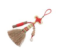 UPKOCH Colgante de Escoba Feng Shui para Cuna de Ñiño, Mini Amuleto Suerte Nudo Rojo y Moneda, Accesorio Decorativo Vintage para Recién Nacidos, Adecuado para Habitación y Obsequio