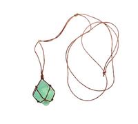 UPKOCH Colgante Natural de Piedra Verde Fluorita Collar de Cristal Raw Joyería Espiritual para Mujer Accesorio Resistente y Energizante
